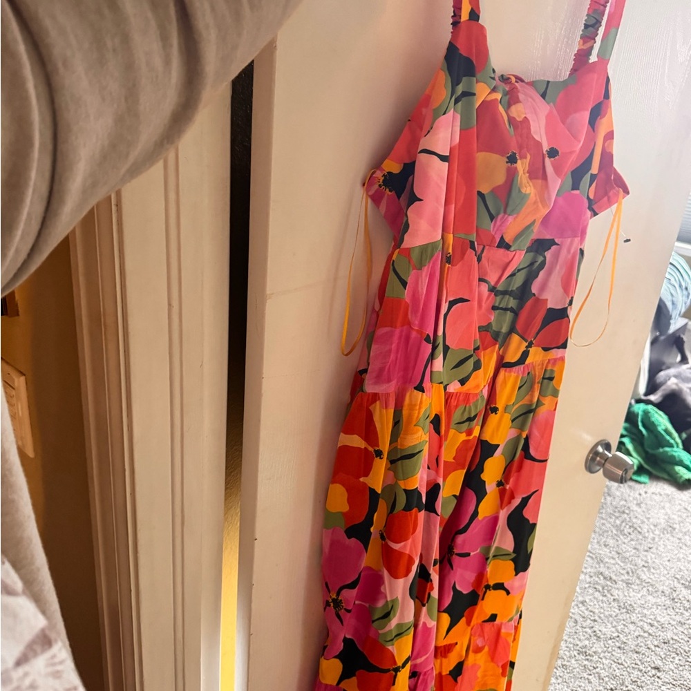 Vibrant Floral Sleeveless Dress